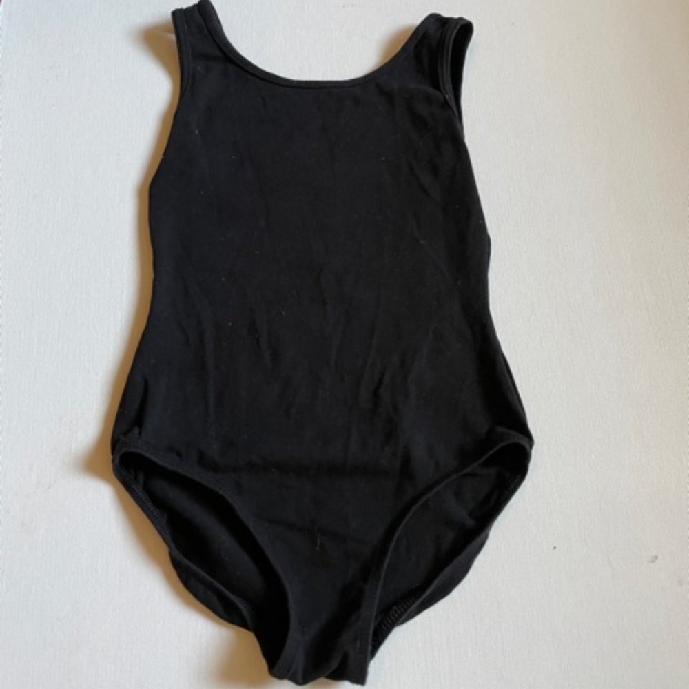 Danskin black sleeveless leotard  youth 6x/7